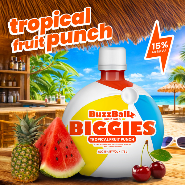 BuzzBallz Biggie BeachBallz, Tropical Punch Cocktail, 1.75l, 30