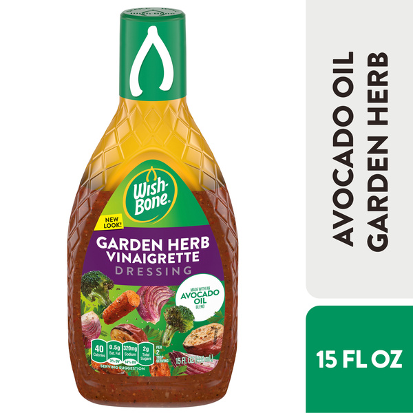 Wish-Bone Avocado Oil Blend Garden Herb Vinaigrette Dressing, 15 fl oz Wish-Bone Avocado Oil Blend Garden Herb Vinaigrette Dressing, 15 fl oz