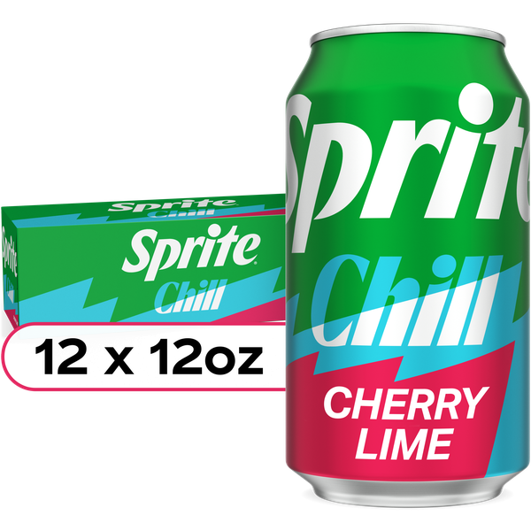 Sprite Chill Cherry-Lime Caffeine Free Soda Soft Drink Fridge Pack