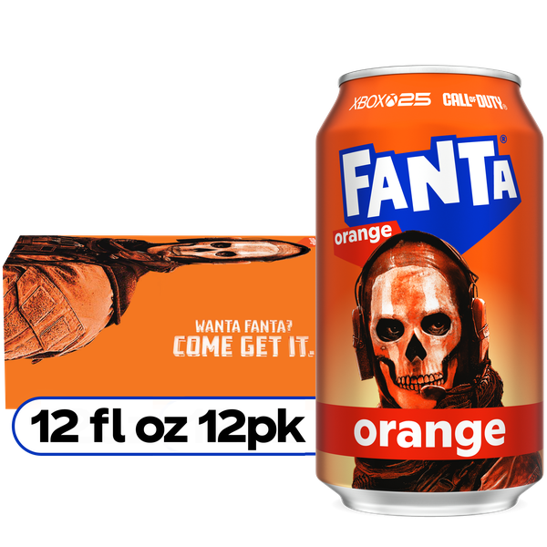 Fanta Orange Soda Soft Drink Fridge Pack Cans, 12 fl oz, 12 Pack