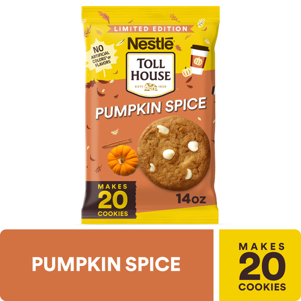 Nestle Toll House Pumpkin Spice Cookie Dough, White Morsels, Makes