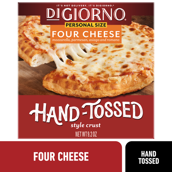 DiGiorno Four Cheese Frozen Personal Pizza on a Hand-Tossed Style