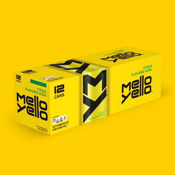 Mello Yello Citrus Soda Soft Drink Fridge Pack Cans, 12 fl oz, 12