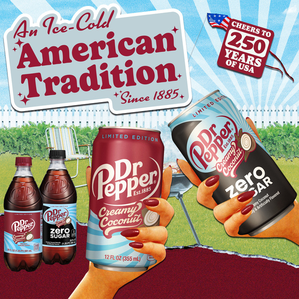 Dr Pepper Creamy Coconut Soda, 12 fl oz cans, 12 Pack | Hy-Vee