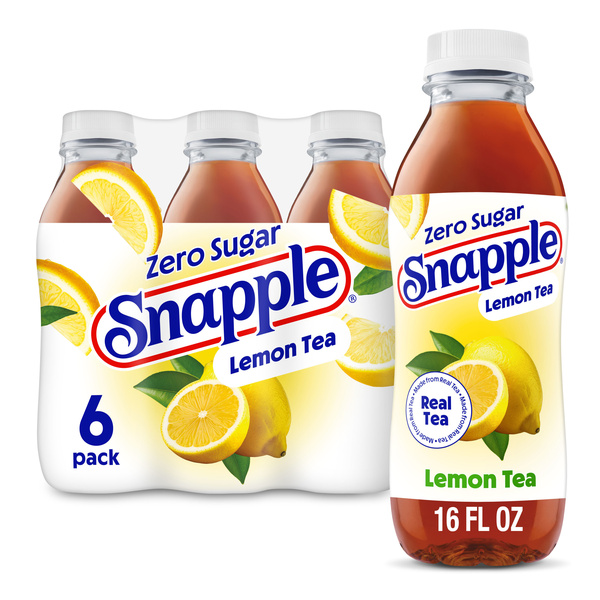 Snapple Zero Sugar Lemon Tea, 16 fl oz bottle, 6 pack | Hy-Vee