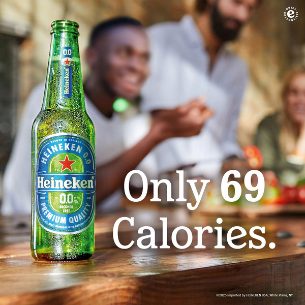 Heineken 0.0 Non-Alcoholic Beer, 6 Pack, 11.2 fl oz Bottles | Hy