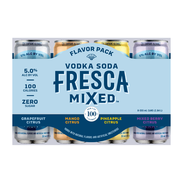 Fresca Mixed Vodka Spritz Variety Pack (Act I) 8 x 355ml Cans - 10