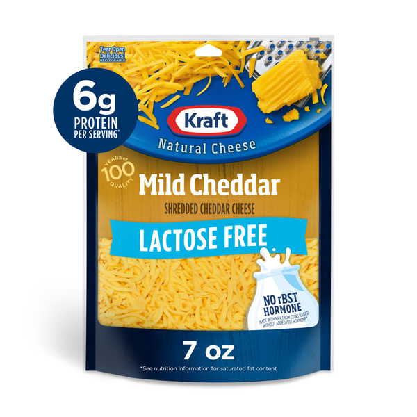Kraft Natural Lactose Free Shredded Cheddar Cheese 7 oz Bag | Hy
