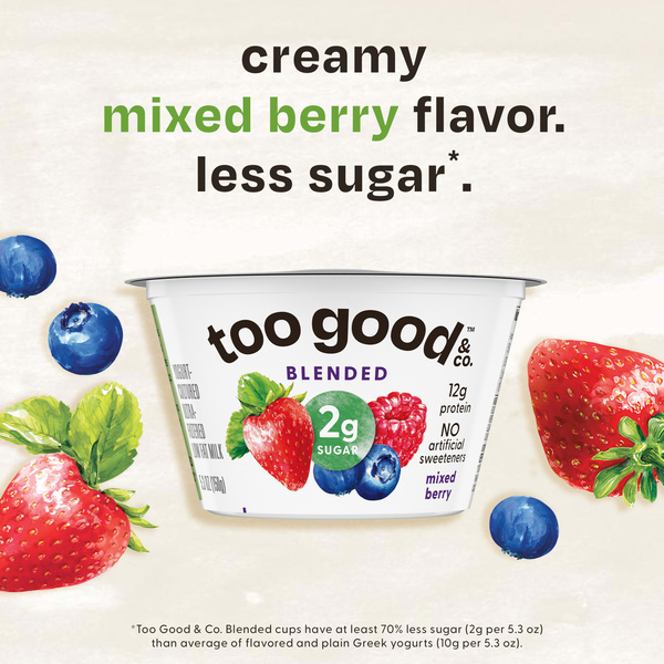 Too Good & Co. Blended Mixed Berry Yogurt-Cultured Ultra-Filtered