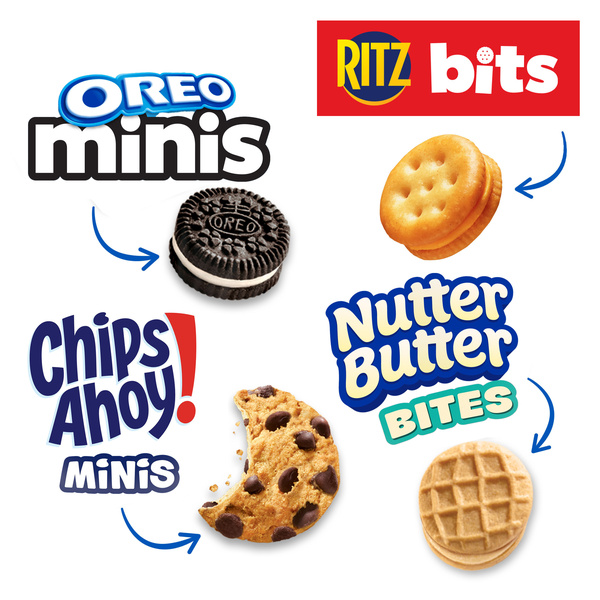 Oreo Ritz Bits OREO Mini Snacks Variety Pack, Oreo, Nutter Butter, Chips Ahoy!, Ritz ...
