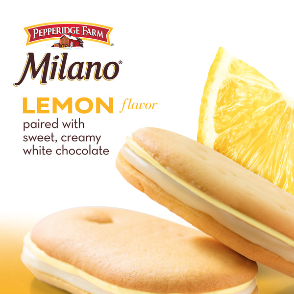 Pepperidge Farm Milano White Chocolate Lemon Flavored Cookies, 7