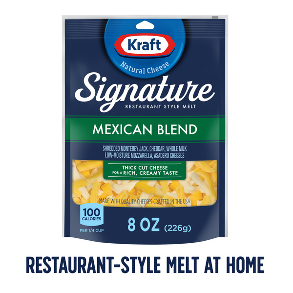 Kraft Signature Thick Shreds Mexican Blend Cheese 8 oz Bag | Hy