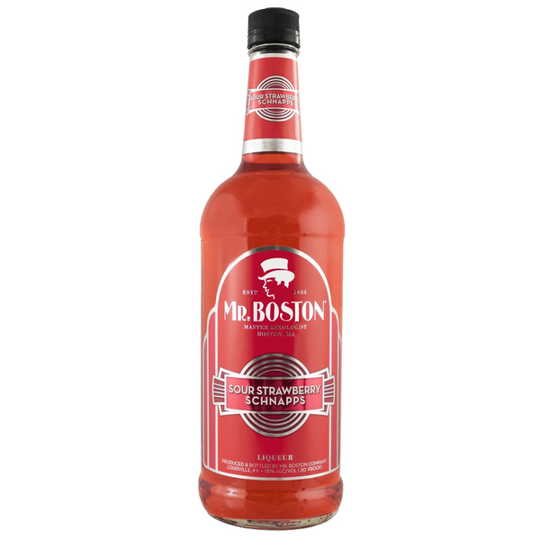 Mr. Boston Sour Strawberry Liqueur 1l 30 Proof | Hy-Vee Aisles