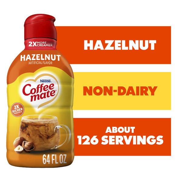Coffee mate Hazelnut Flavored Coffee Creamer, Non-Dairy, Gluten