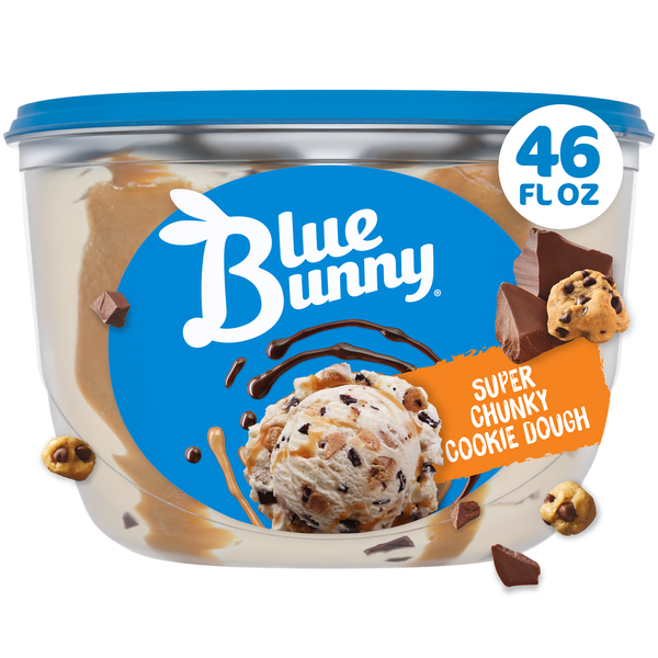 Blue Bunny Super Chunky Cookie Dough Frozen Dessert, 46 fl oz | Hy