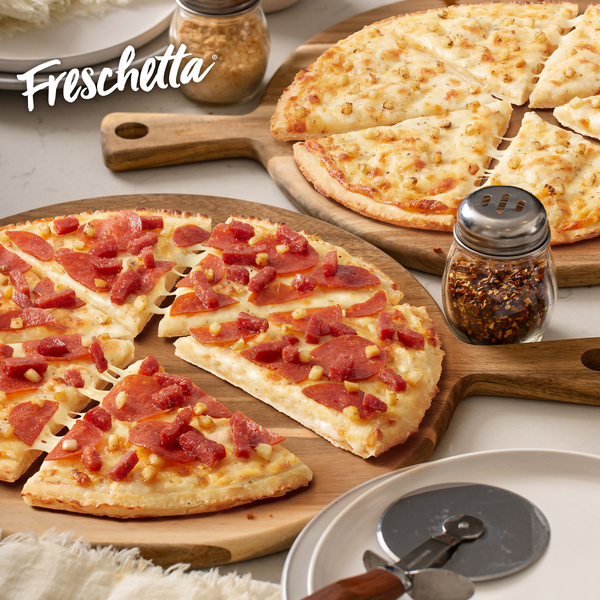 Freschetta Garlic Duo Pepperoni Frozen Pizza | Hy-Vee Aisles