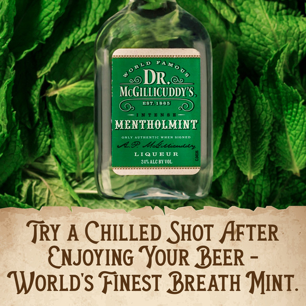 mentheさん専用 Dr. McGillicuddy's Mentholmint Liqueur, 10-Pack, 50ml, 48 Proof