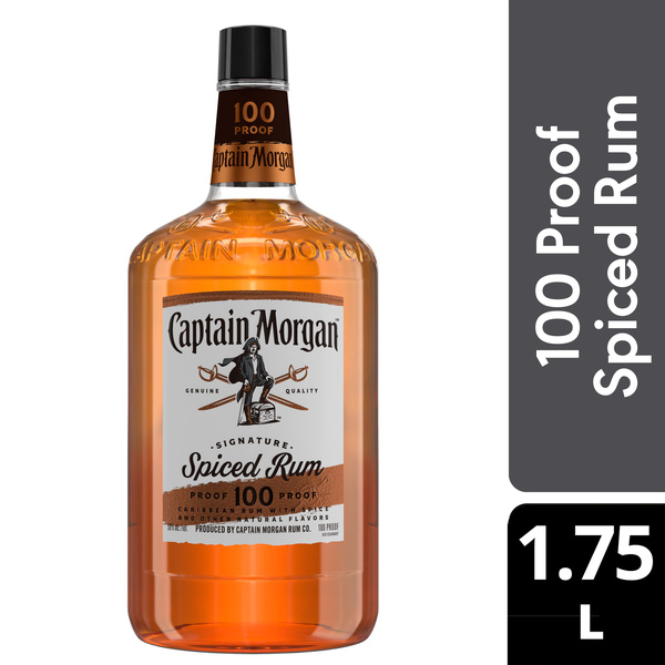 Captain Morgan 100 Proof Spiced Rum, 1.75 L | Hy-Vee Aisles Online