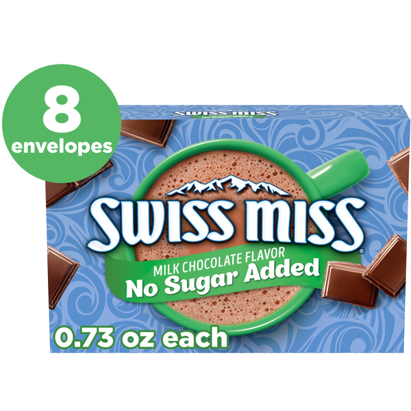 Swiss Miss No Sugar Added Milk Chocolate Flavored Hot Cocoa Mix