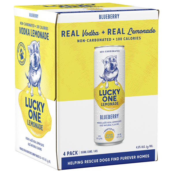 Lucky One Vodka Lemonade Blueberry 4 Pack 355ml Cans | Hy-Vee