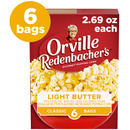 Orville Redenbacher’s Microwave Popcorn, Light Butter Flavor, 2.7 oz., 6-Count