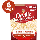 Orville Redenbacher’s Tender White Popcorn, Microwave Popcorn, 3.29 oz., 6-Count
