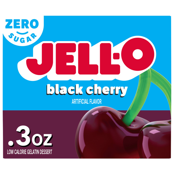 Jell-O Black Cherry Gelatin 0.3 oz | Hy-Vee Aisles Online Grocery