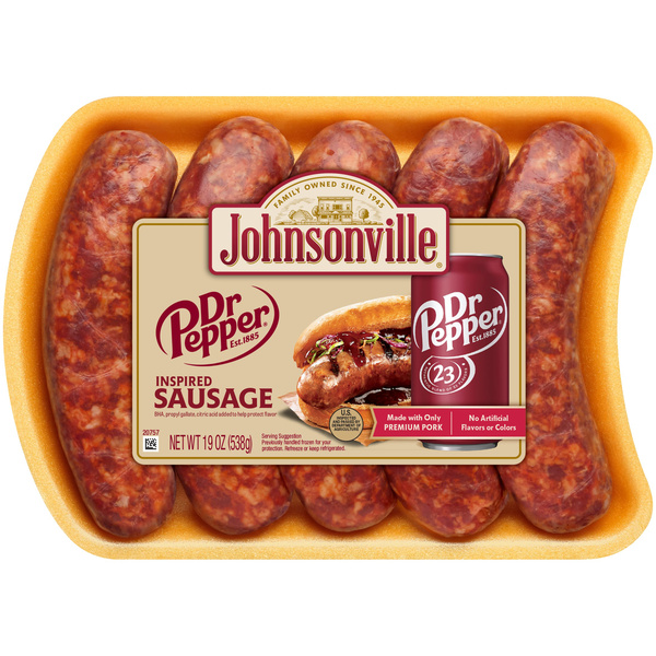 Johnsonville Uncooked Natural Casing Dr Pepper Bratwurst Pork