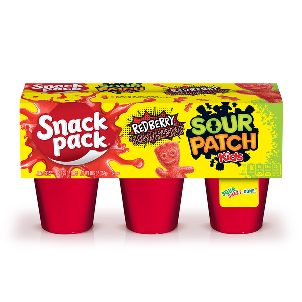 Snack Pack SOUR PATCH KIDS REDBERRY Flavored Juicy Gels Cups, 3.25 oz ...