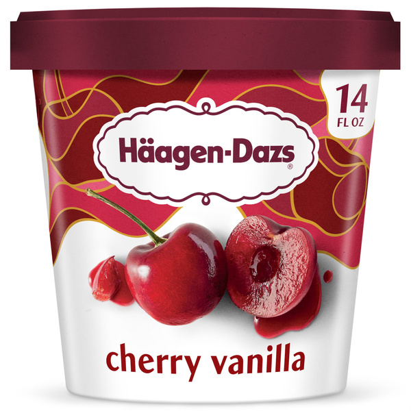 Haagen Dazs Cherry Vanilla Ice Cream, 14 Oz. | Hy-Vee Aisles