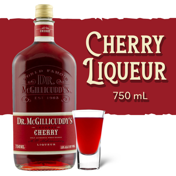 ①リキュール Dr. McGillicuddy's Cherry Liqueur, 750ml Bottle, 30 Proof | Hy-Vee