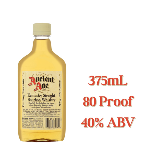 Ancient Age Kentucky Straight Bourbon Whiskey, 375ml, 80 Proof (40