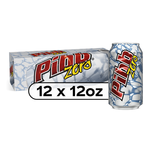 Pibb Zero Fridge Pack Diet Soda Soft Drinks, 12 fl oz, 12 Pack
