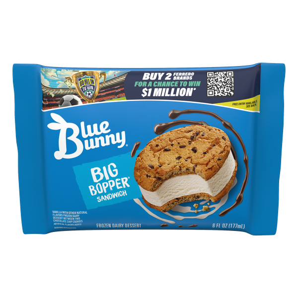 Blue Bunny Big Bopper Vanilla Flavored Sandwich | Hy-Vee Aisles