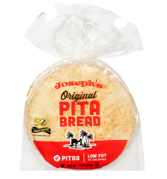Joseph's Original White Pita Bread, 1 Pack, 4 Count | Hy-Vee
