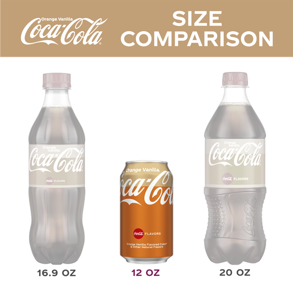 Coca-Cola Orange Vanilla Soda Soft Drink Fridge Pack Cans, 12 fl oz, 12 ...